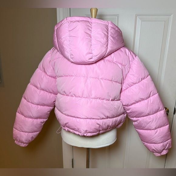 NWT Pink Puffer Cropped Jacket-Forever 21-Size Medium - Picture 4 of 11